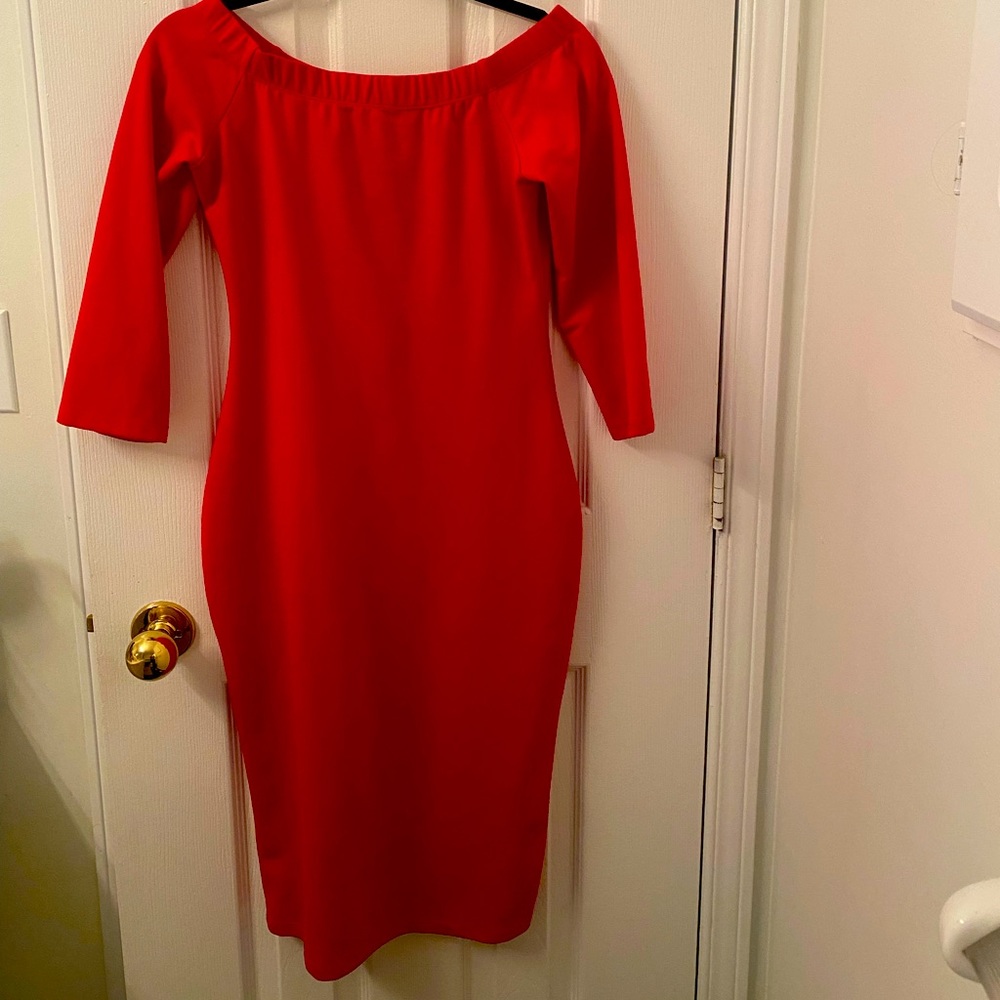 Zara red dress